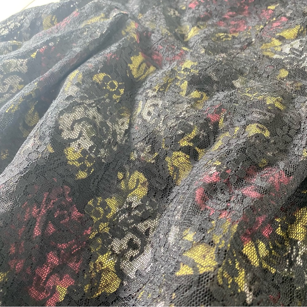 Free People Women's Mini Halter Dress Black Floral Lace Size 2 Lining  Party. - Picture 13 of 14